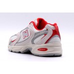 New Balance 530 Unisex Sneakers Λευκά, Γκρι Ανοιχτά, Κόκκινα