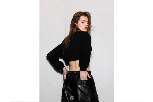 Mwm Crop Top Μακρυμάνικο Γυναικείο (MW071032001 BLACK)