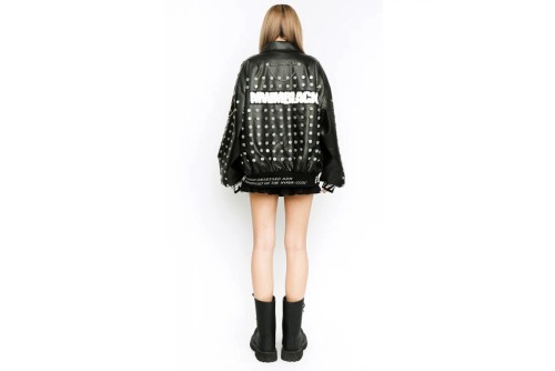 Mwm Μπουφάν Δερματίνη (MW074071021 BLACK)