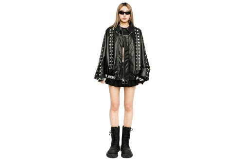 Mwm Μπουφάν Δερματίνη (MW074071021 BLACK)