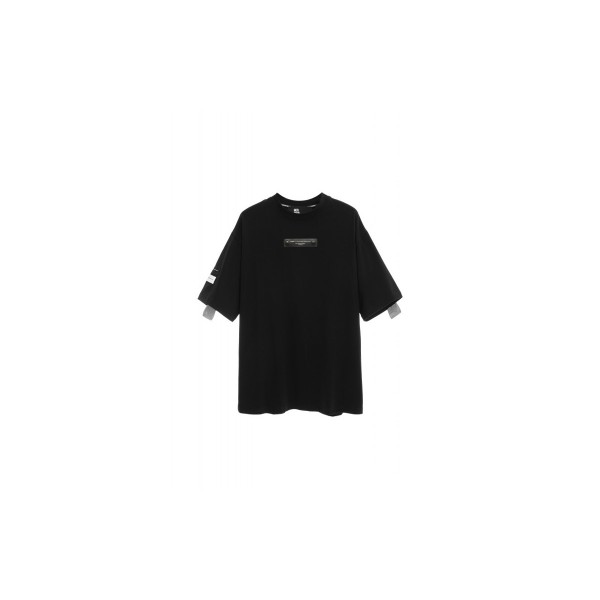 Mwm Metal Tape Detail Regular Fit T-Shirt (MW091020419 BLACK)