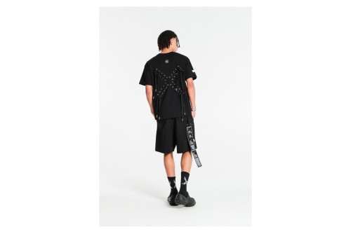 Mwm Cords Back Circle Logo Patch Regular Fit T-Shirt (MW092020358 BLACK)