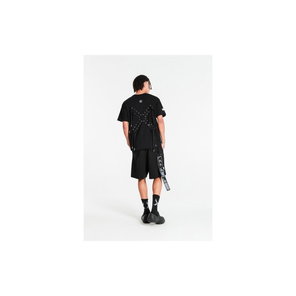 Mwm Cords Back Circle Logo Patch Regular Fit T-Shirt (MW092020358 BLACK)