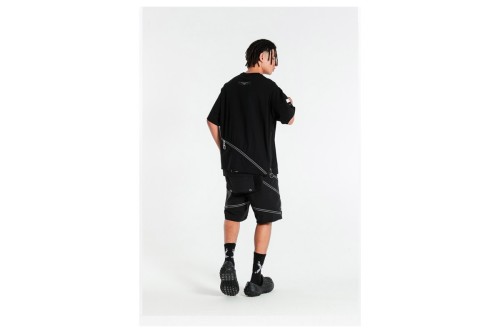Mwm Deconstructed Zip Detail Regular Fit T-Shirt (MW092020376 BLACK)
