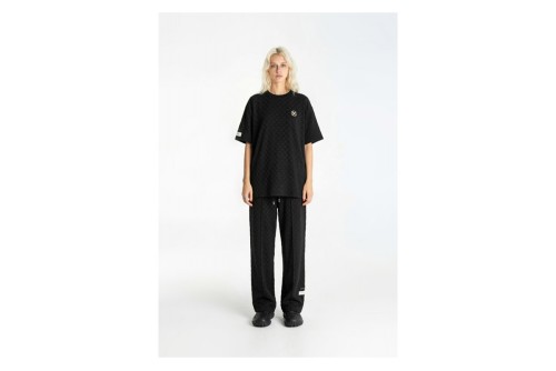 Mwm Square Pattern Soft Fabric T-Shirt (MW092020402 BLACK)