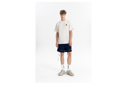 Mwm Pleated Texture Regular Fit T-Shirt (MW092020406 ECRU)