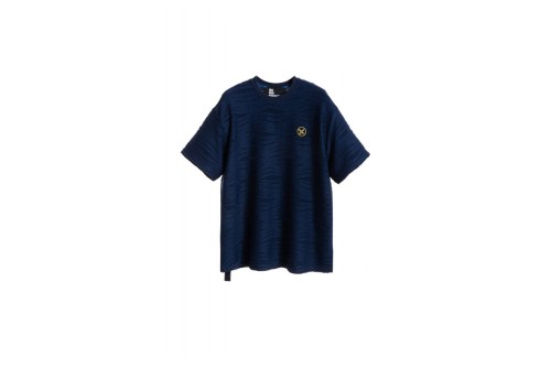 Mwm Pleated Texture Regular Fit T-Shirt (MW092020406 NAVY)