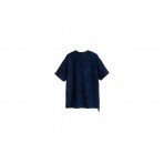 Mwm Pleated Texture Regular Fit T-Shirt (MW092020406 NAVY)