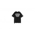 Mwm Teddy Bear Flock Patch Oversized T-Shirt (MW092020438 BLACK)