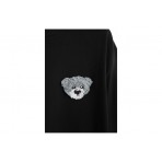 Mwm Teddy Bear Flock Patch Oversized T-Shirt (MW092020438 BLACK)