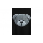 Mwm Teddy Bear Flock Patch Oversized T-Shirt (MW092020438 BLACK)