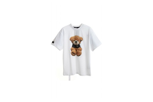 Mwm Teddy Bear Print Oversized T-Shirt (MW092020447 WHITE)