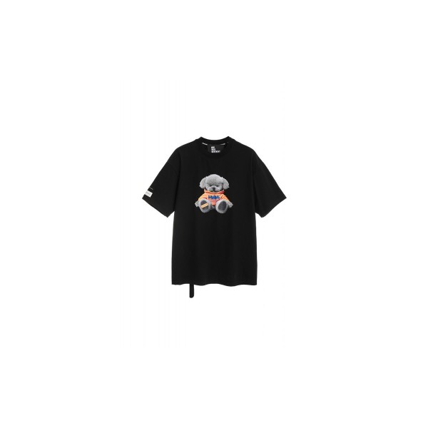 Mwm Teddy Bear Sitting Dog Regular Fit T-Shirt (MW092020460 BLACK)