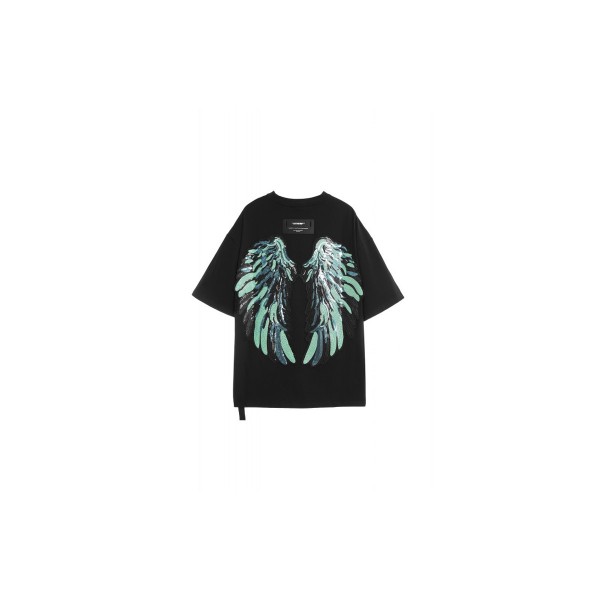Mwm Jt Wings Sequin Wings Oversized T-Shirt (MW092030216 BLACK)
