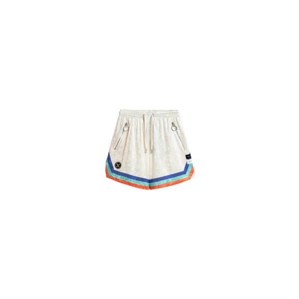 Mwm Silk Zip Front Σορτς Αθλητικό (MW092040390 ECRU)