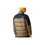 The North Face Ανδρικό Puffer Jacket με Κουκούλα Καφέ & Μαύρο