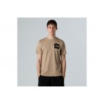 The North Face Fine Ανδρικό Κοντομάνικο T-Shirt Μπεζ