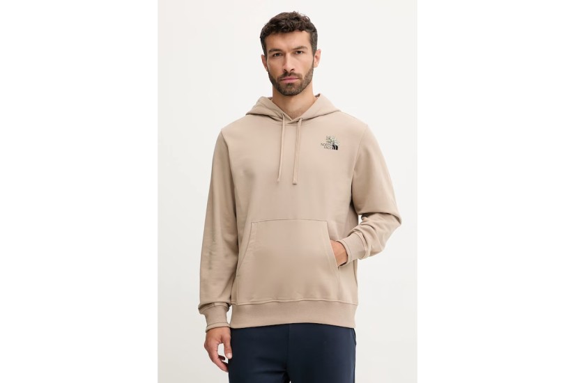 The North Face Dome Flower Relaxed Graphic Φούτερ με Κουκούλα Μπεζ