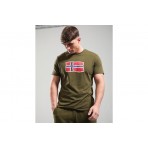 Napapijri Mahsa Ανδρικό Κοντομάνικο T-Shirt Χακί