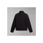 Napapijri Γυναικεία Ζακέτα Fleece χωρίς Κουκούλα Μαύρη