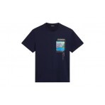 Napapijri Canada Ανδρικό Κοντομάνικο T-Shirt Μπλε Σκούρο