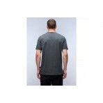 Napapijri Bollo Ανδρικό Κοντομάνικο T-Shirt Γκρι Σκούρο