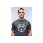 Napapijri Bollo Ανδρικό Κοντομάνικο T-Shirt Γκρι Σκούρο