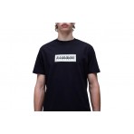 Napapijri Box Logo Ανδρικό Κοντομάνικο T-Shirt Μαύρο