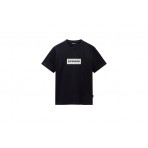 Napapijri Box Logo Ανδρικό Κοντομάνικο T-Shirt Μαύρο