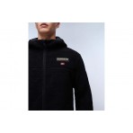 Napapijri T-Tynik Ανδρική Ζακέτα Fleece με Κουκούλα Μαύρη