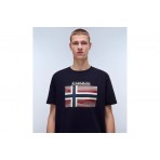 Napapijri Lari Ανδρικό Κοντομάνικο T-Shirt Μπλε Σκούρο