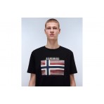 Napapijri Lari Ανδρικό Κοντομάνικο T-Shirt Μαύρο
