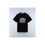 Napapijri Lari Ανδρικό Κοντομάνικο T-Shirt Μαύρο