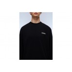 Napapijri Small Box Ανδρική Μακρυμάνικη Μπλούζα με Λαιμόκοψη Μαύρη