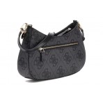 Guess Noelle 4G Logo Τσάντα Ωμου Fashion (OS967218 COAL LOGO)