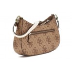 Guess Noelle 4G Logo Τσάντα Ωμου Fashion (OS967218 LATTE LOGO)