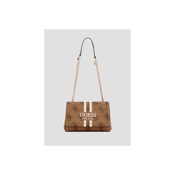 Guess Noelle 4G Logo Τσαντάκι Χιαστί - Ώμου (OS967221 LATTE LOGO)
