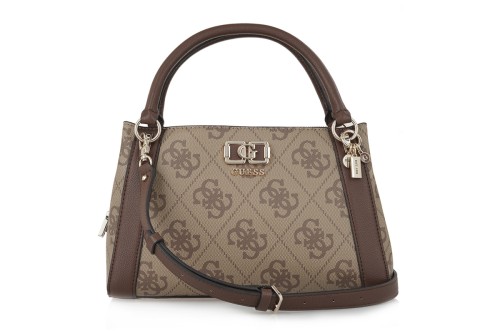 Guess Karnilla Logo Τσάντα Ώμου - Χειρός (OS990106 LATTE LOGO-BROWN)