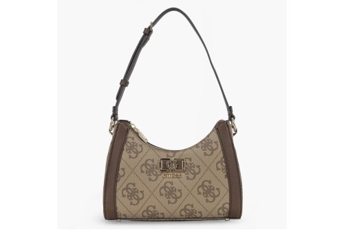 Guess Karnilla Logo Τσάντα Ώμου (OS990118 LATTE LOGO-BROWN)