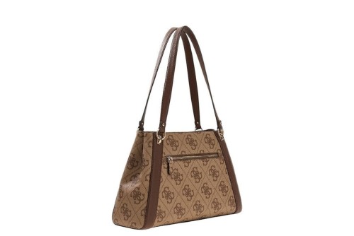 Guess Karnilla Logo Τσάντα Ώμου - Χειρός (OS990122 LATTE LOGO-BROWN)