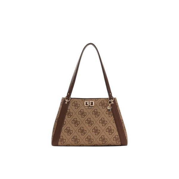 Guess Karnilla Logo Τσάντα Ώμου - Χειρός (OS990122 LATTE LOGO-BROWN)
