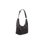 Guess Phoebe 4G Peony Logo Hobo Τσάντα Ωμου Fashion (PD966502 BLACK LOGO)