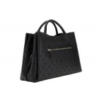 Guess Phoebe 4G Peony Logo Τσάντα Ώμου - Χειρός Μαύρο