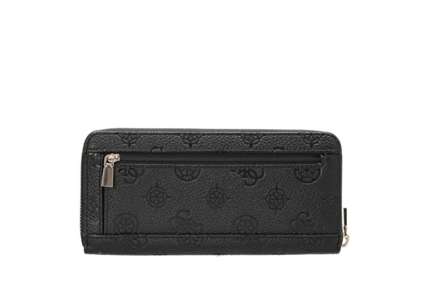 Guess Cresidia Peony Maxi Γυναικείο Πορτοφόλι Μαύρο, Χρυσό