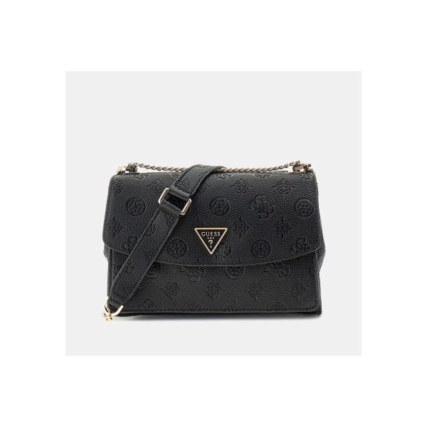 Guess Cresidia 4G Peony Logo Mini Τσαντάκι Χιαστί - Ώμου (PG934921 BLACK)