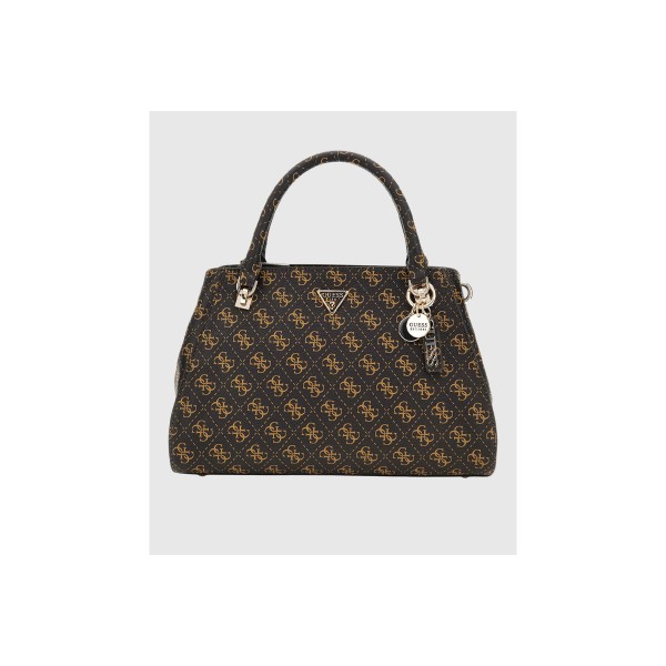 Guess Noelle Logo 4G Τσαντάκι Χιαστί - Ώμου (QG967207 BROWN LOGO)
