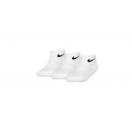 Nike Dri-FIT Kάλτσες Μέχρι Τον Αστράγαλο Λευκές 3 Τεμάχια