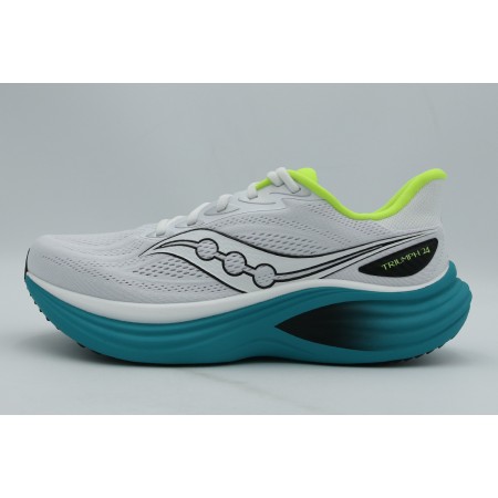 Saucony Triumph 24 Ανδρικά Αθλητικά Παπούτσια για Τρέξιμο Γκρι Ανοιχτό, Πετρόλ, Λευκά, Λαχανί