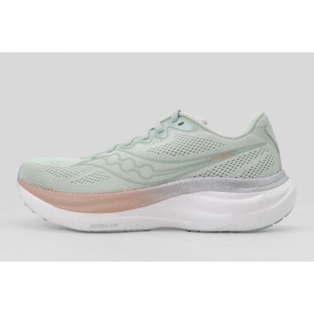 Saucony Ride 19 Αθλητικά Παπούτσια για Τρέξιμο Μέντα, Σομόν, Λευκά