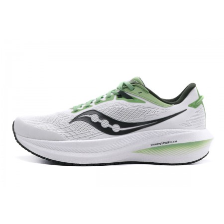 Saucony Triumph 21 Ανδρικά Αθλητικά Παπούτσια Λευκά Πράσινα Λάδι